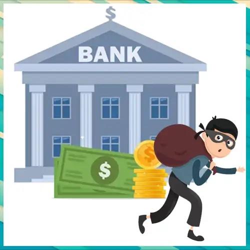 Thief robbing a bank