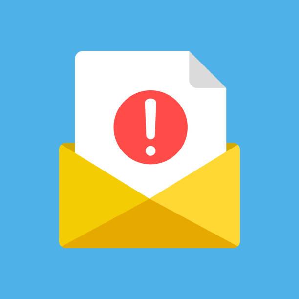 exclamation mark in an envelope